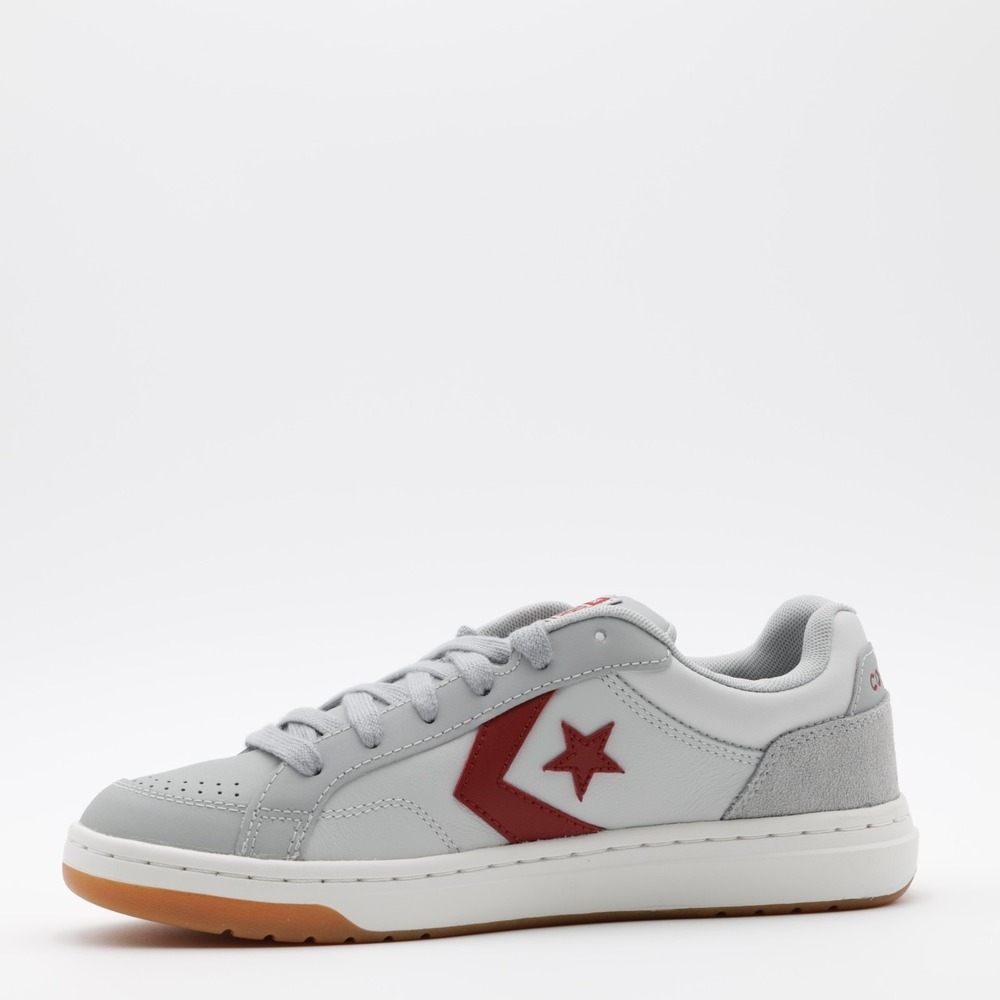 Converse Unisex Pro Blaze Classic Leather Suede Low‎ Shoes Gray/Burgundy Size 9 - Picture 4 of 11